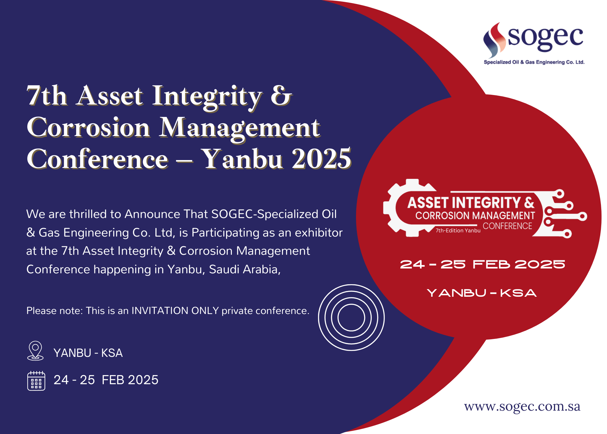 7th Asset Integrity & Corrosion Management Conference – Yanbu 2025